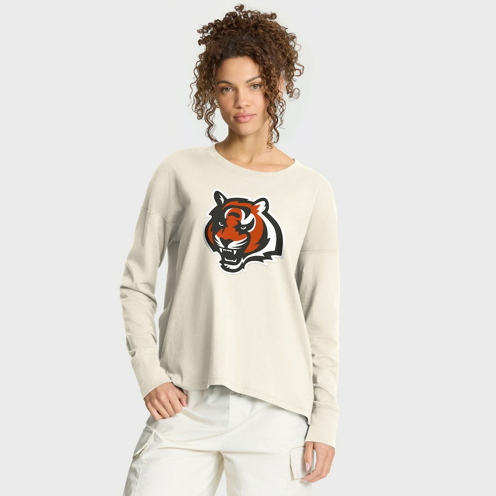 Cincinnati Bengals Women's Dove Legacy Long Sleeve T-Shirt - Cream - Fanatics