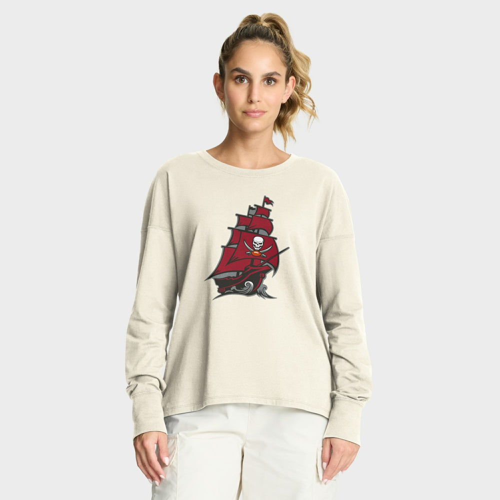Tampa Bay Buccaneers Women's Dove Legacy Long Sleeve T-Shirt - Cream - Fanatics