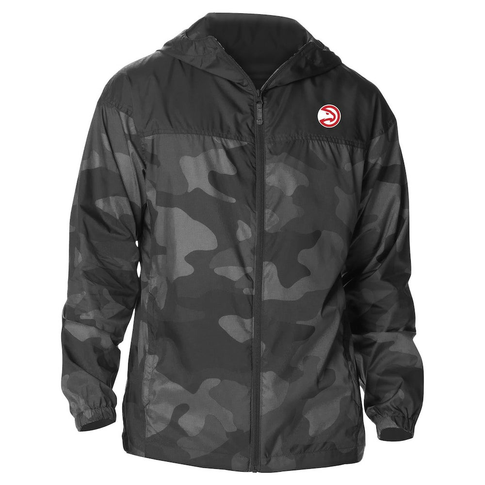 Columbia Atlanta Hawks Camo Flash Challenger Windbreaker Full-Zip Jacket Black