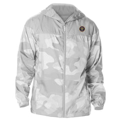 Columbia Denver Nuggets Camo Flash Challenger Windbreaker Full-Zip Jacket Gray