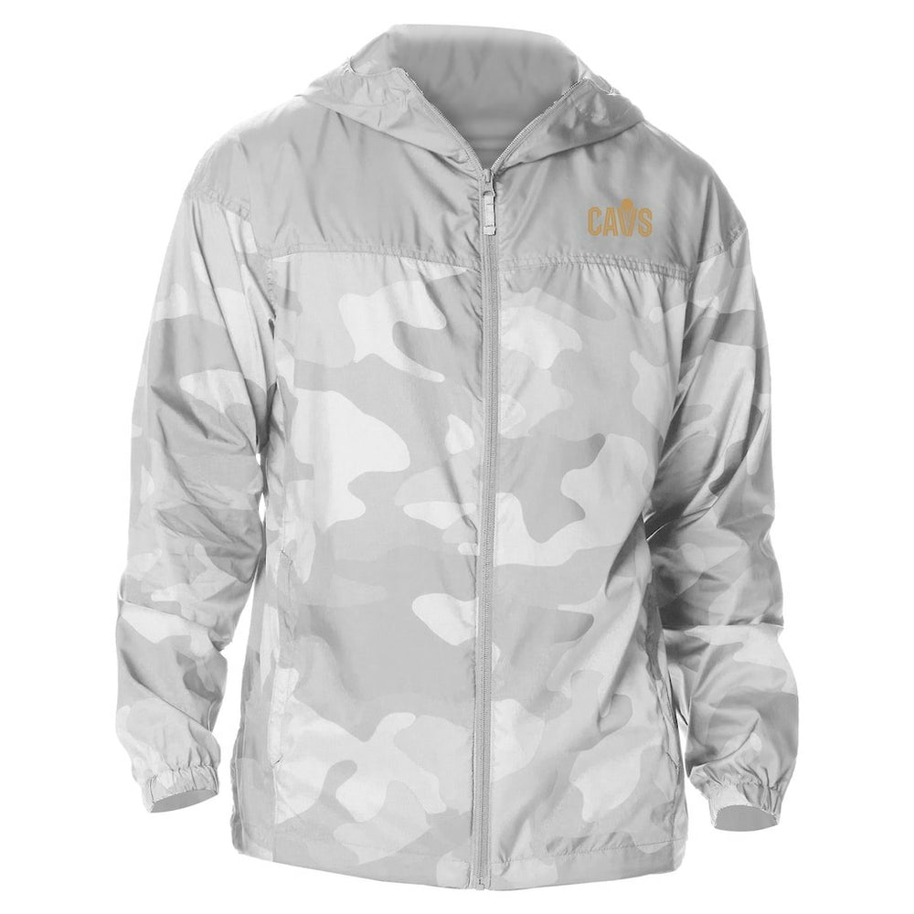 Columbia Cleveland Cavaliers Camo Flash Challenger Windbreaker Full-Zip Jacket Gray
