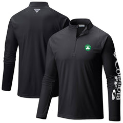 Columbia Boston Celtics Terminal Tackle Raglan Omni-Shade Quarter-Zip Jacket Black