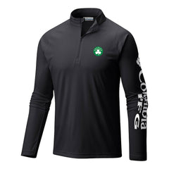Columbia Boston Celtics Terminal Tackle Raglan Omni-Shade Quarter-Zip Jacket Black