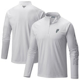 Columbia San Antonio Spurs Terminal Tackle Raglan Omni-Shade Quarter-Zip Jacket White