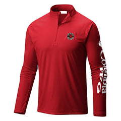 Columbia Toronto Raptors Terminal Tackle Raglan Omni-Shade Quarter-Zip Jacket Red