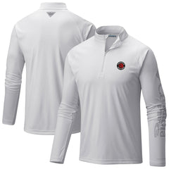 Columbia Toronto Raptors Terminal Tackle Raglan Omni-Shade Quarter-Zip Jacket White