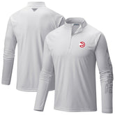 Columbia Atlanta Hawks Terminal Tackle Raglan Omni-Shade Quarter-Zip Jacket White