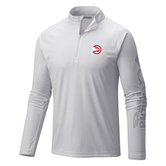 Columbia Atlanta Hawks Terminal Tackle Raglan Omni-Shade Quarter-Zip Jacket White