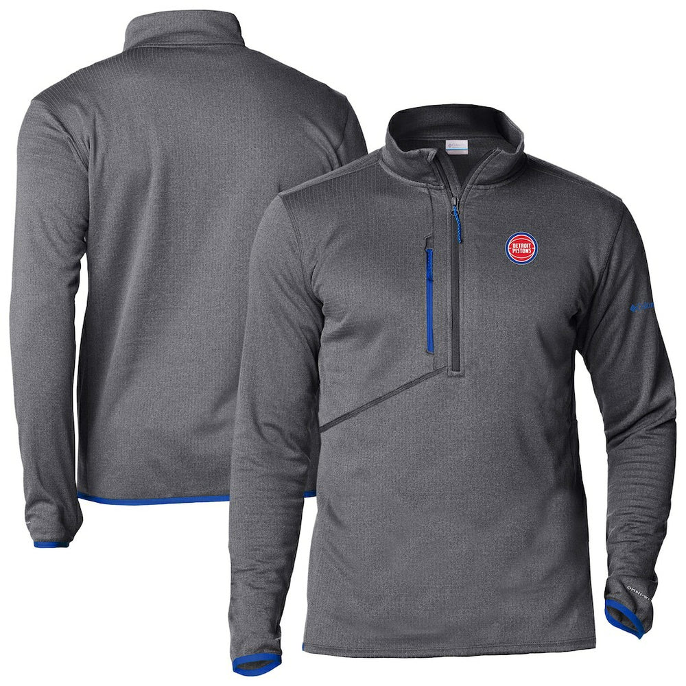 Columbia Detroit Pistons Park View Half-Zip Top Gray