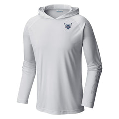 Columbia Charlotte Hornets Terminal Tackle Long Sleeve Hoodie T-Shirt White