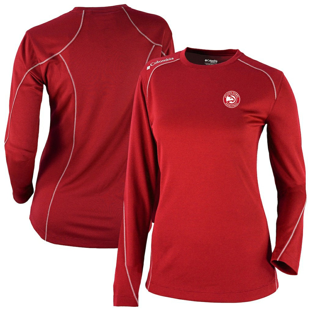 Columbia Atlanta Hawks Women's Omni-Wick Shotgun Pullover Top Red