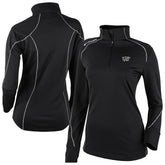 Columbia Brooklyn Nets Women's Omni-Wick Shotgun 2.0 Quarter-Zip Pullover Top Black