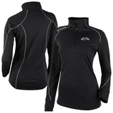 Columbia San Antonio Spurs Women's Omni-Wick Shotgun 2.0 Quarter-Zip Pullover Top Black