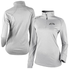 Columbia San Antonio Spurs Women's Omni-Wick Shotgun 2.0 Quarter-Zip Pullover Top Heather Gray