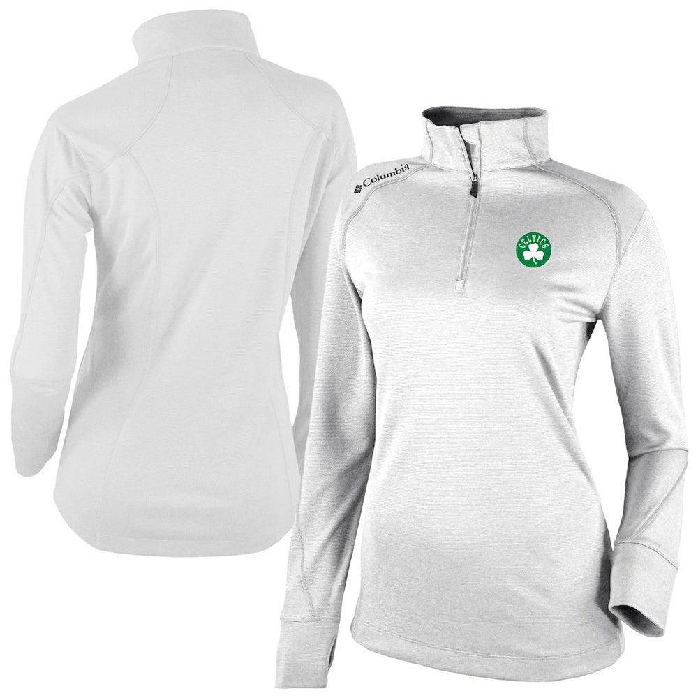 Columbia Boston Celtics Women's Omni-Wick Shotgun 2.0 Quarter-Zip Pullover Top White