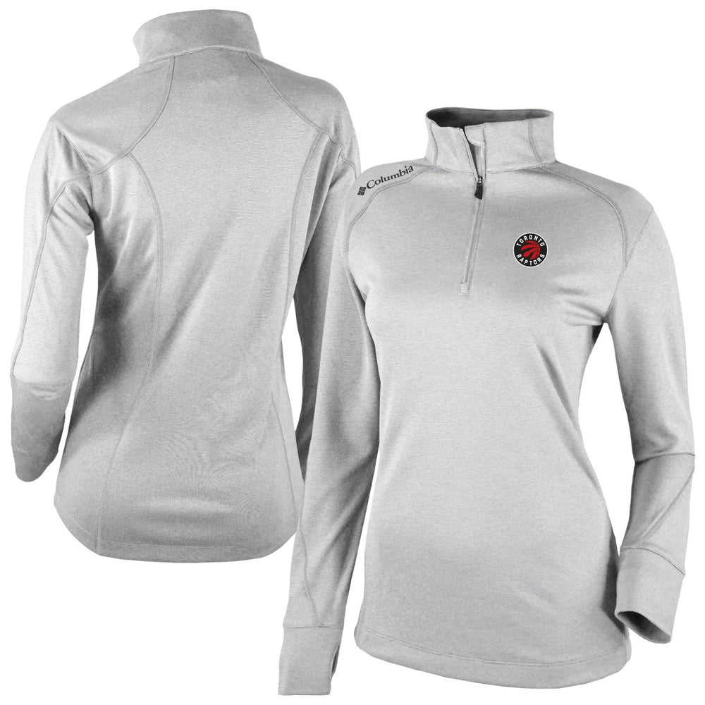 Columbia Toronto Raptors Women's Omni-Wick Shotgun 2.0 Quarter-Zip Pullover Top Heather Gray