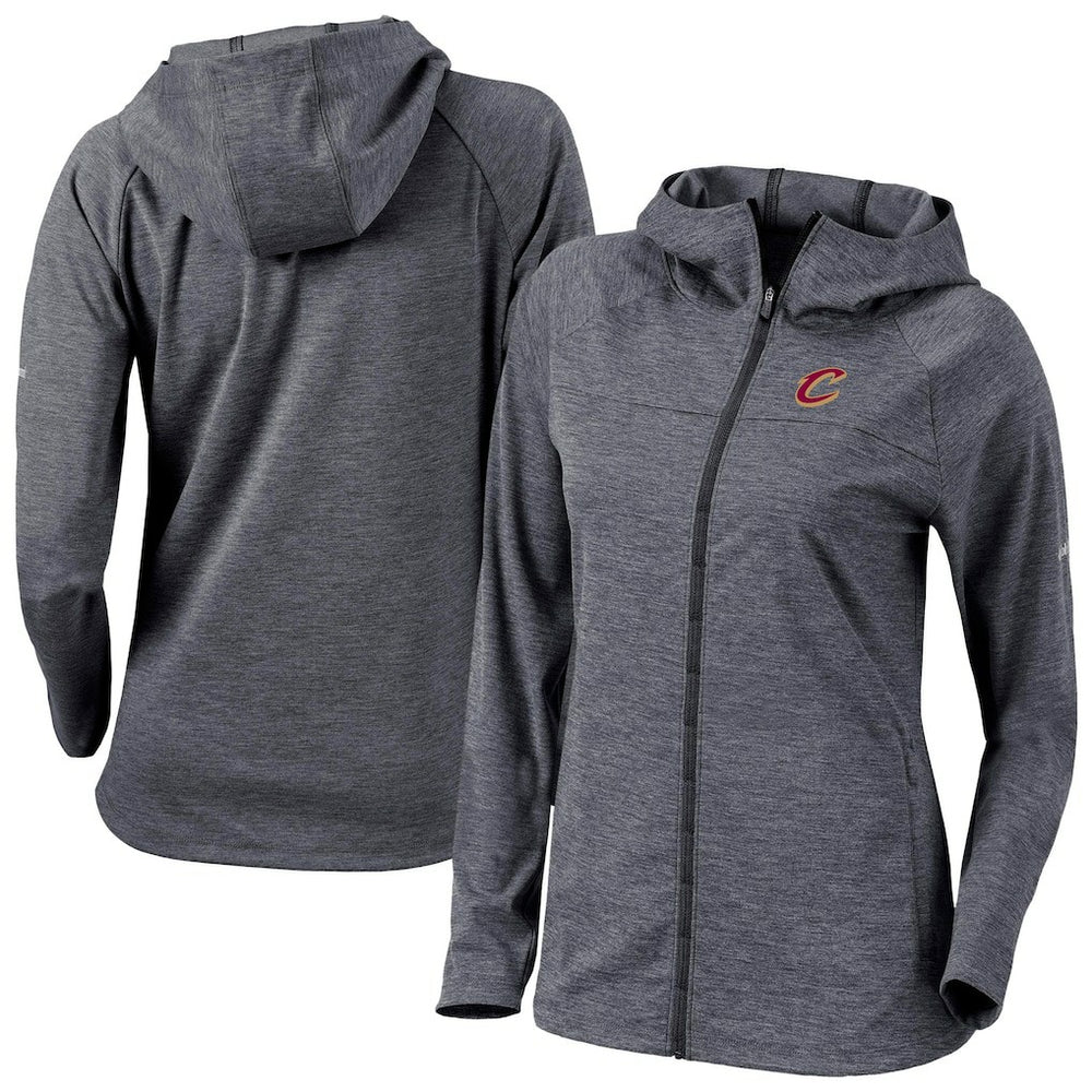 Columbia Cleveland Cavaliers Women's Omni-Wick Half Shot Full-Zip Hooded Jacket Black