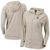 Columbia Detroit Pistons Women's Omni-Wick Half Shot Full-Zip Hooded Jacket Tan