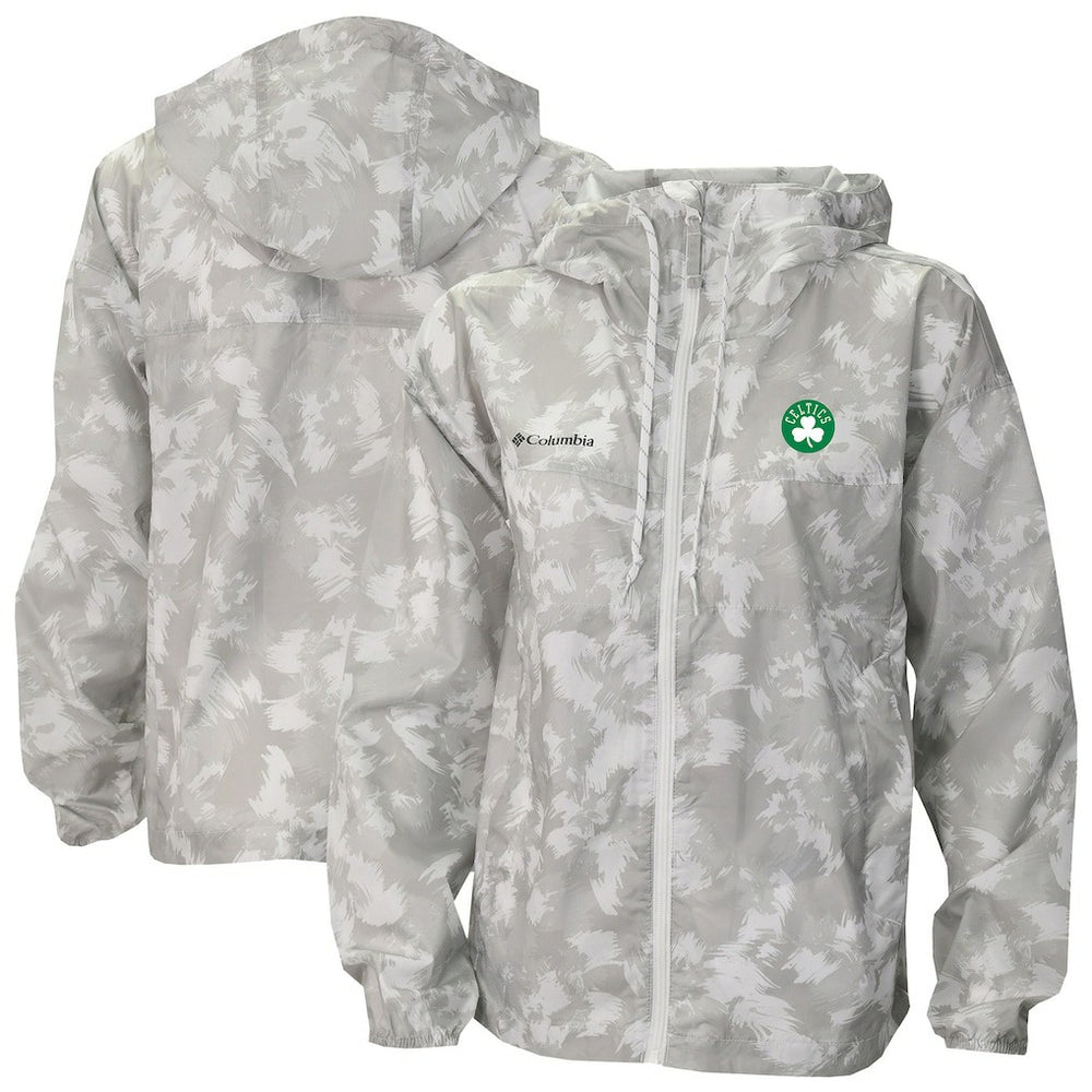 Columbia Boston Celtics Women's Flash Challenger II Omni-Shade Full-Zip Windbreaker Jacket Gray