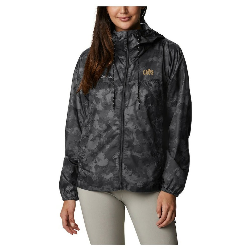 Columbia Cleveland Cavaliers Women's Flash Challenger II Omni-Shade Full-Zip Windbreaker Jacket Black