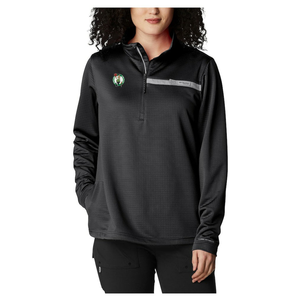 Columbia Boston Celtics Women's Skiff Guide Fleece Pullover Top Black