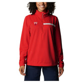Columbia Chicago Bulls Women's Skiff Guide Fleece Pullover Top Red