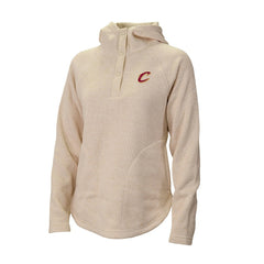 Columbia Cleveland Cavaliers Women's Sweater Weather Quarter-Snap Hoodie White