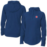 Columbia Detroit Pistons Women's Sweater Weather Quarter-Snap Hoodie Blue