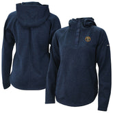 Columbia Denver Nuggets Women's Sweater Weather Quarter-Snap Hoodie Navy