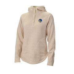 Columbia Golden State Warriors Women's Sweater Weather Quarter-Snap Hoodie White