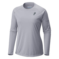 Columbia San Antonio Spurs Women's Tidal Tee II Long Sleeve T-Shirt Gray