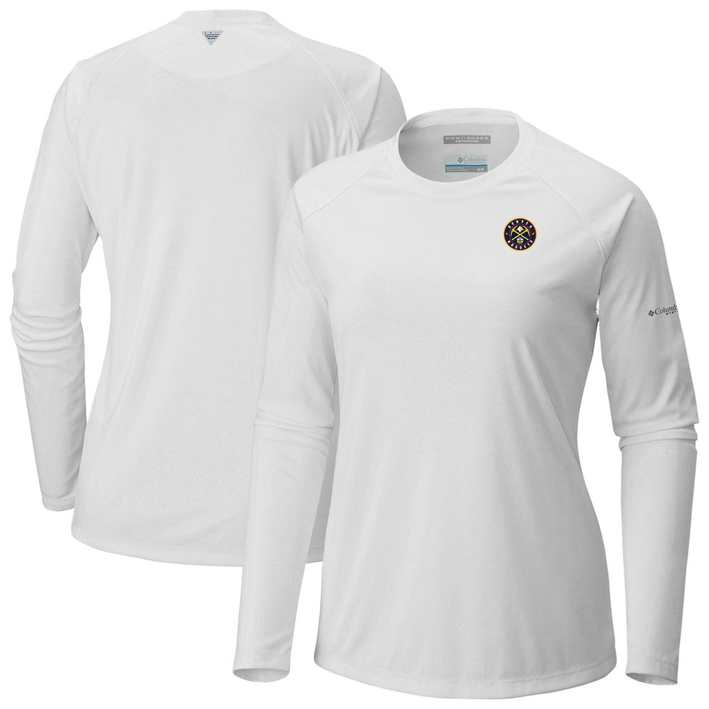 Columbia Denver Nuggets Women's Tidal Tee II Long Sleeve T-Shirt White
