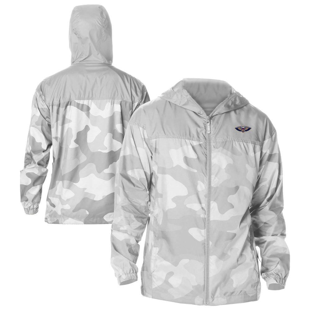 Columbia New Orleans Pelicans Flash Challenger Windbreaker Jacket Gray