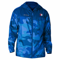 Columbia Philadelphia 76ers Flash Challenger Windbreaker Jacket Blue