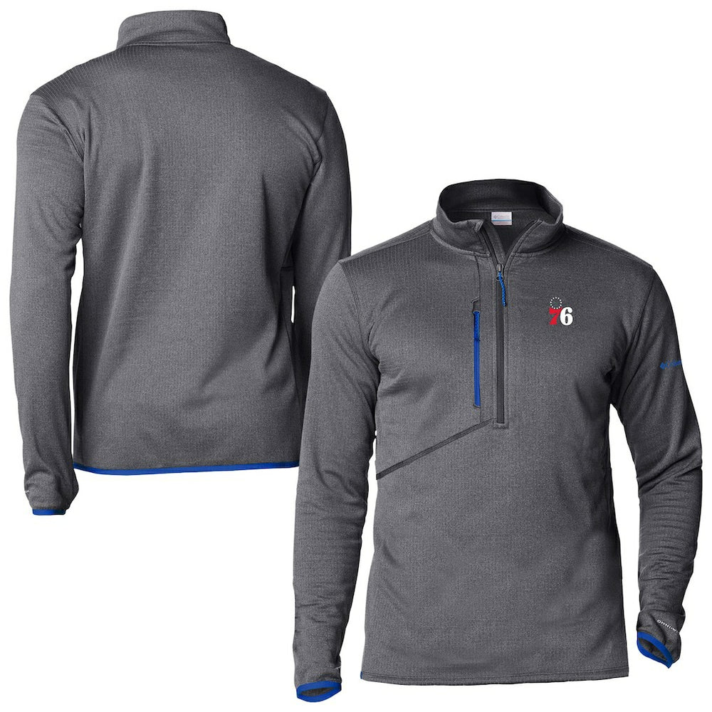 Columbia Philadelphia 76ers Park View Fleece Half-Zip Top Blue