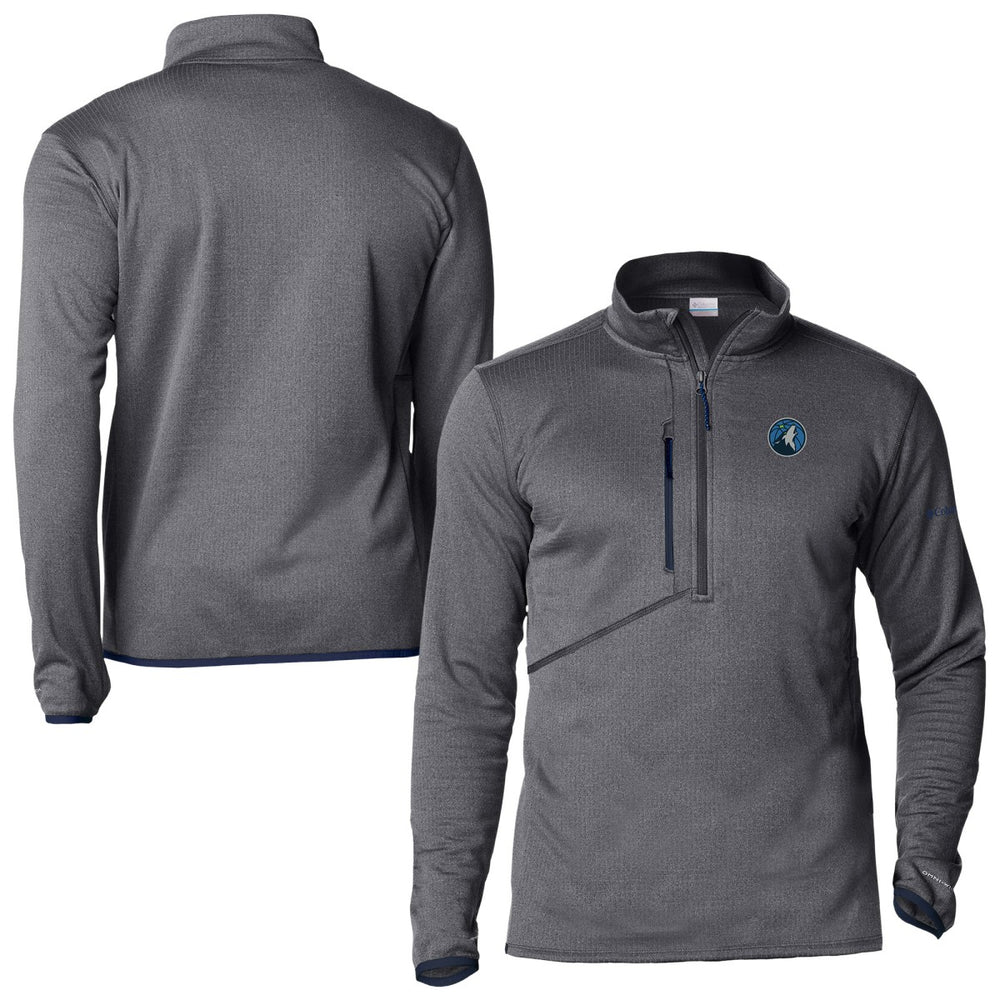Columbia Minnesota Timberwolves Park View Fleece Half-Zip Top Navy