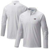 Columbia New Orleans Pelicans PFG Terminal Tackle Quarter-Zip Top White
