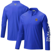 Columbia New York Knicks PFG Terminal Tackle Quarter-Zip Top Blue