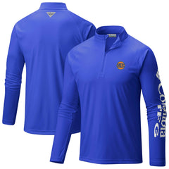 Columbia New York Knicks PFG Terminal Tackle Quarter-Zip Top Blue