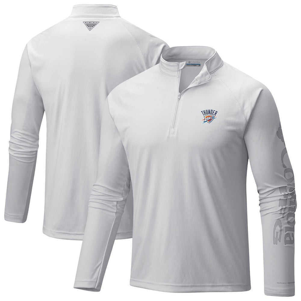 Columbia Oklahoma City Thunder PFG Terminal Tackle Quarter-Zip Top White