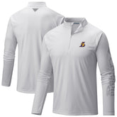 Columbia Los Angeles Lakers PFG Terminal Tackle Quarter-Zip Top White