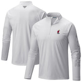 Columbia Miami Heat PFG Terminal Tackle Quarter-Zip Top White