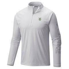 Columbia Milwaukee Bucks PFG Terminal Tackle Quarter-Zip Top White