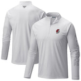 Columbia Portland Trail Blazers PFG Terminal Tackle Quarter-Zip Top White