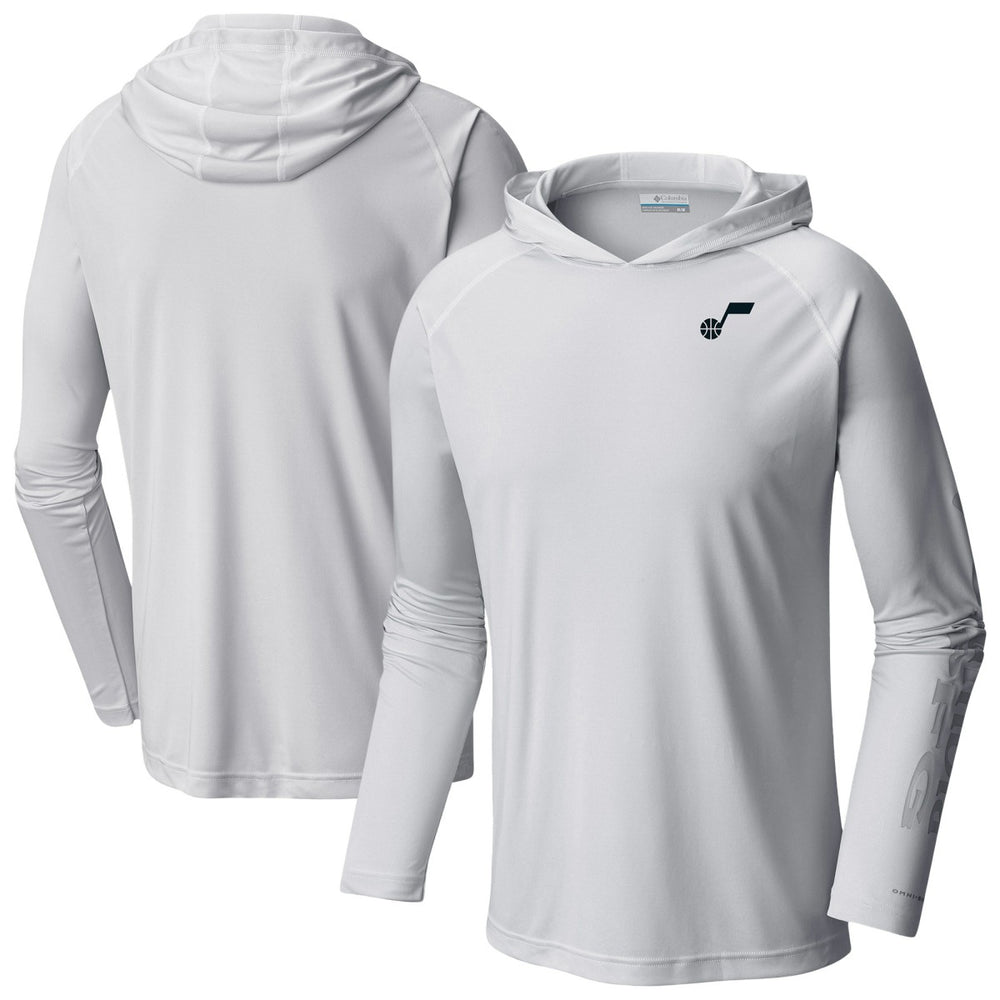 Columbia Utah Jazz PFG Super Terminal Tackle Hoodie White