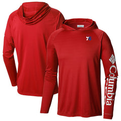 Columbia Philadelphia 76ers PFG Super Terminal Tackle Hoodie Red