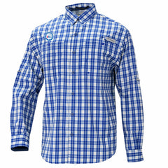Columbia Philadelphia 76ers Super Tamiami Omni-Shade Long Sleeve Button-Down Shirt Blue