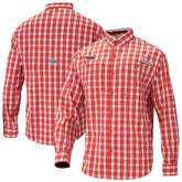 Columbia New Orleans Pelicans Super Tamiami Omni-Shade Long Sleeve Button-Down Shirt Red