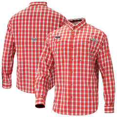 Columbia New Orleans Pelicans Super Tamiami Omni-Shade Long Sleeve Button-Down Shirt Red