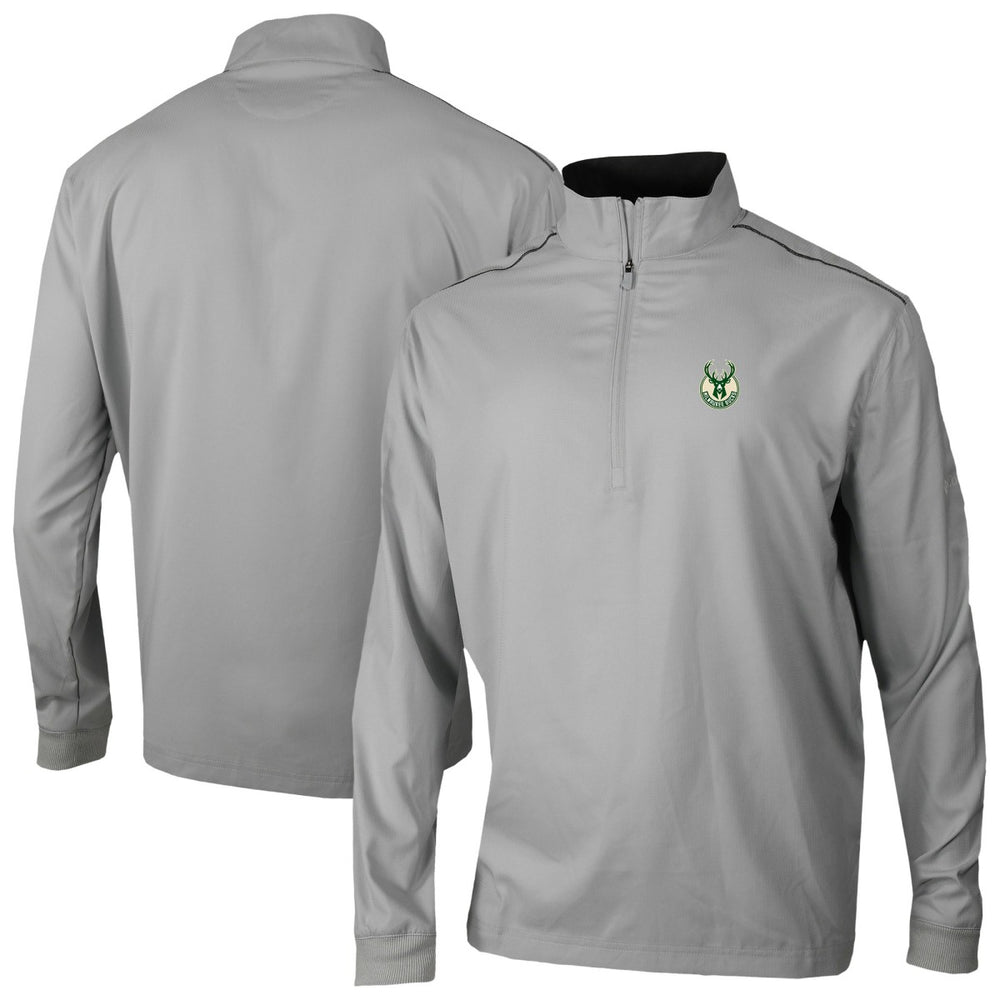Columbia Milwaukee Bucks Omni-Wick Bogey's Paradise Quarter-Zip Top Gray